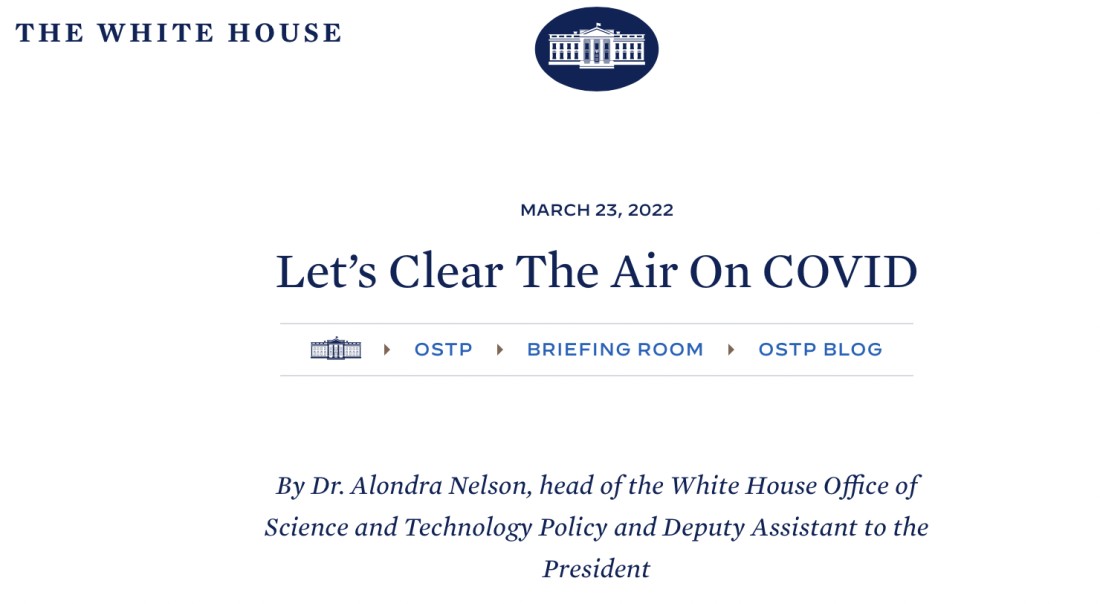 Update: The White House supports Far UV 222nm! You should too! - News and Updates | UVC Cleaning Systems | Nationwide - White_House_Image